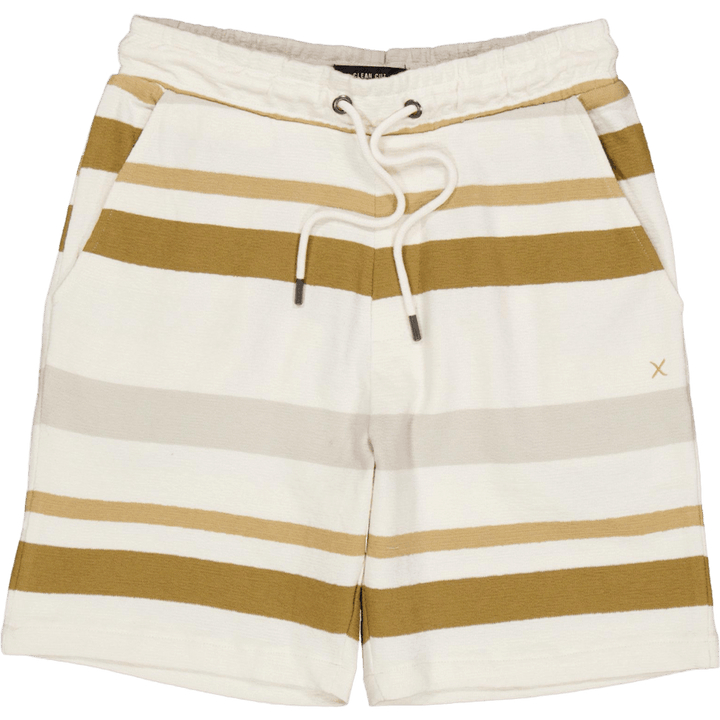 Calton Striped Structured Shor Ecru/khaki Stripe