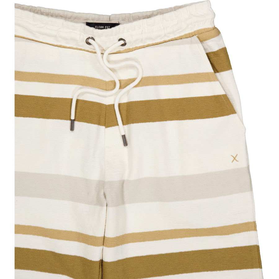 Calton Striped Structured Shor Ecru/khaki Stripe