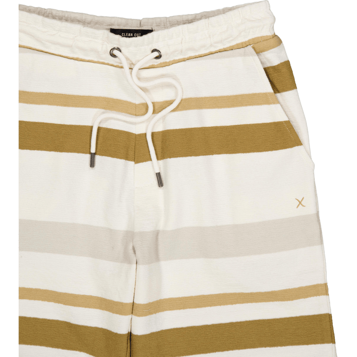 Calton Striped Structured Shor Ecru/khaki Stripe