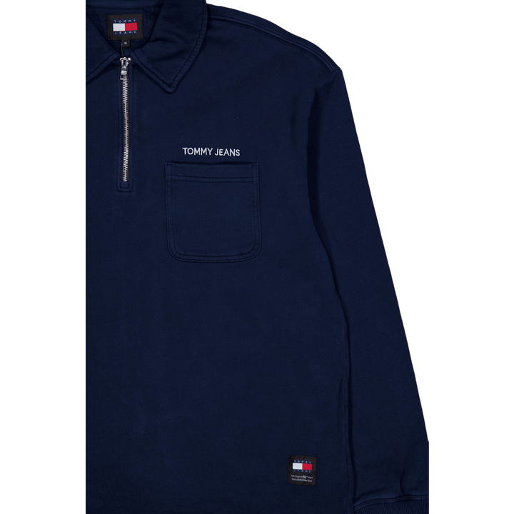 Tjm Rlx  S Classics 1/4 Zip Ex C1g-dark Night Navy