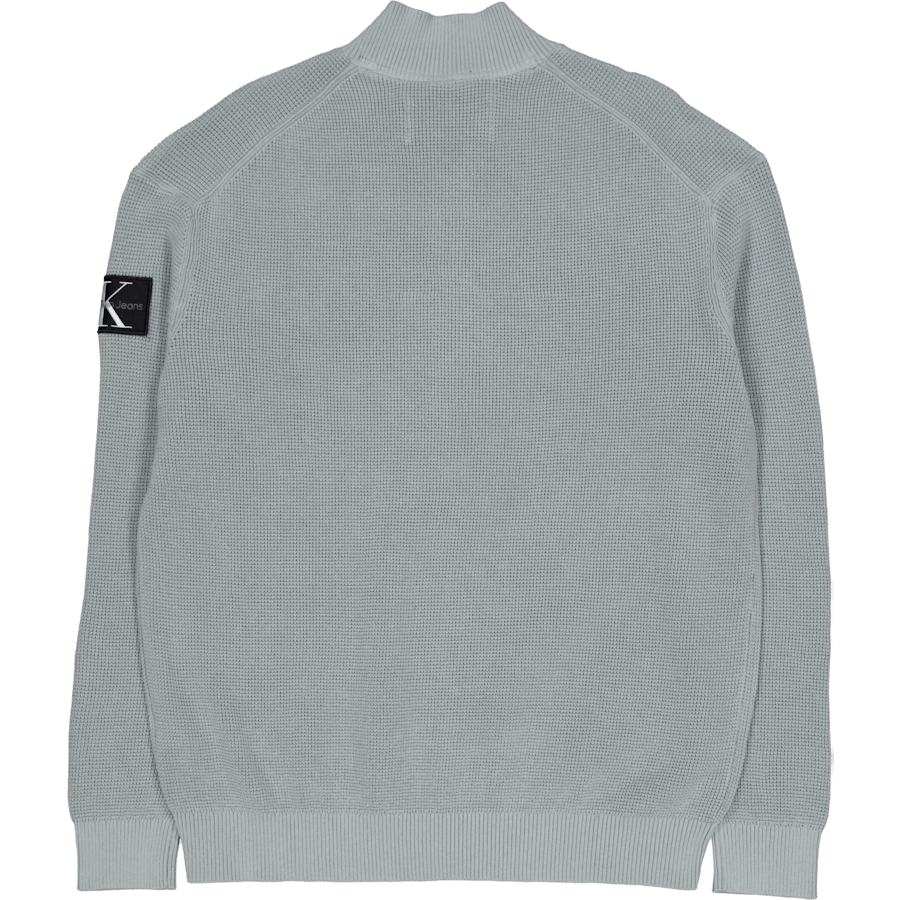 Core Badge Sweater Zip Through Pff-slate Gray