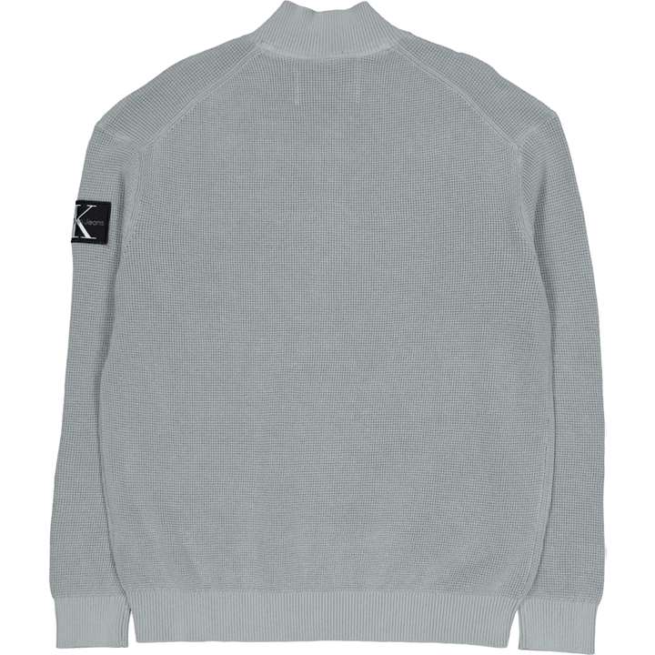 Core Badge Sweater Zip Through Pff-slate Gray