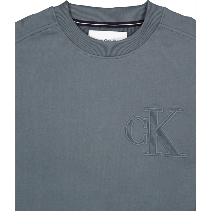 Ck Applique Crew Neck Psl-endless Grey