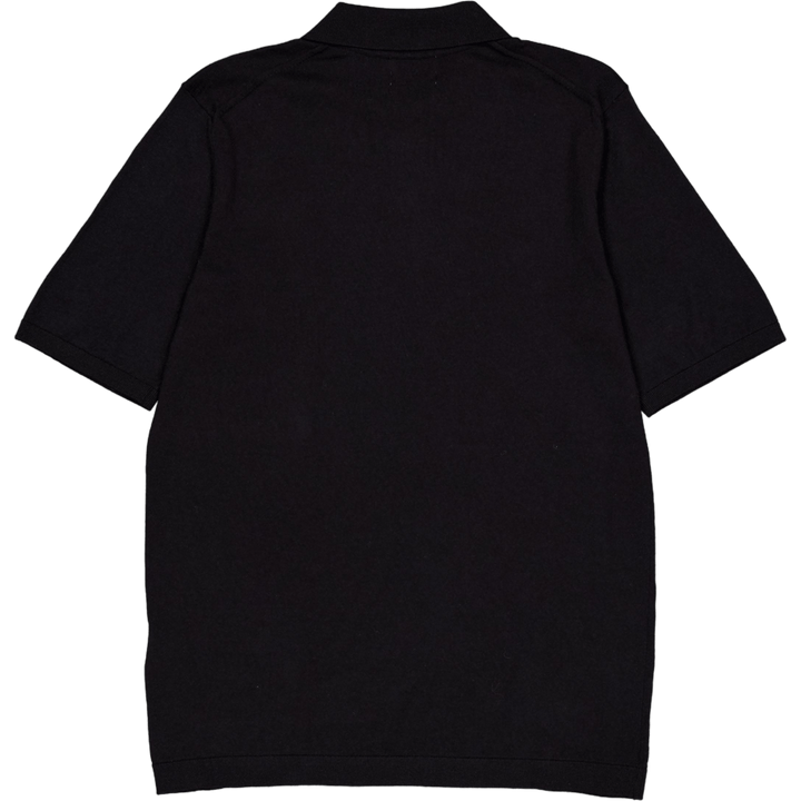 Cotton Silk Polo Shirt Beh-ck Black