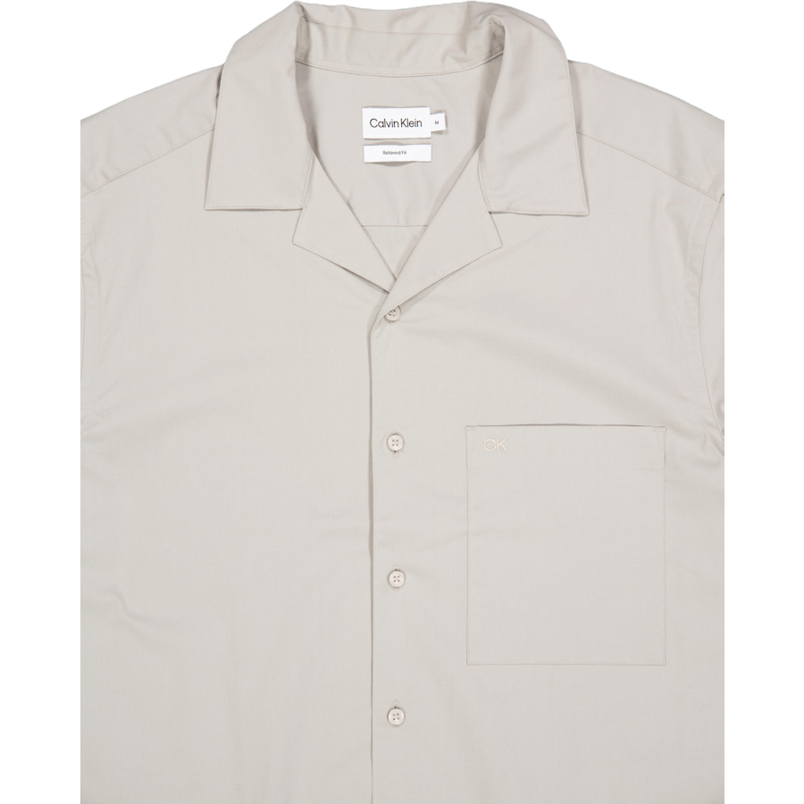 Poplin Cuban Collar S/s Shirt Pc7-london Fog