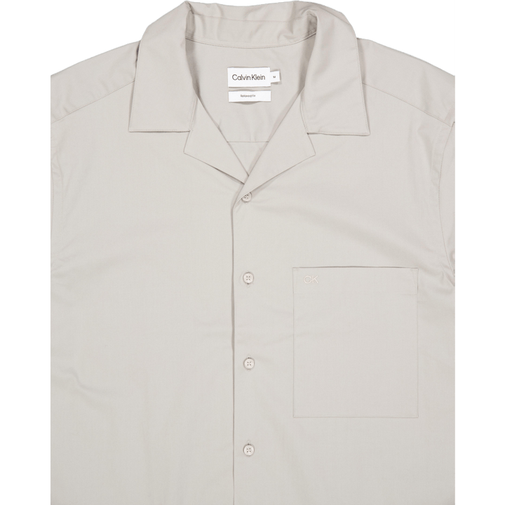Poplin Cuban Collar S/s Shirt Pc7-london Fog