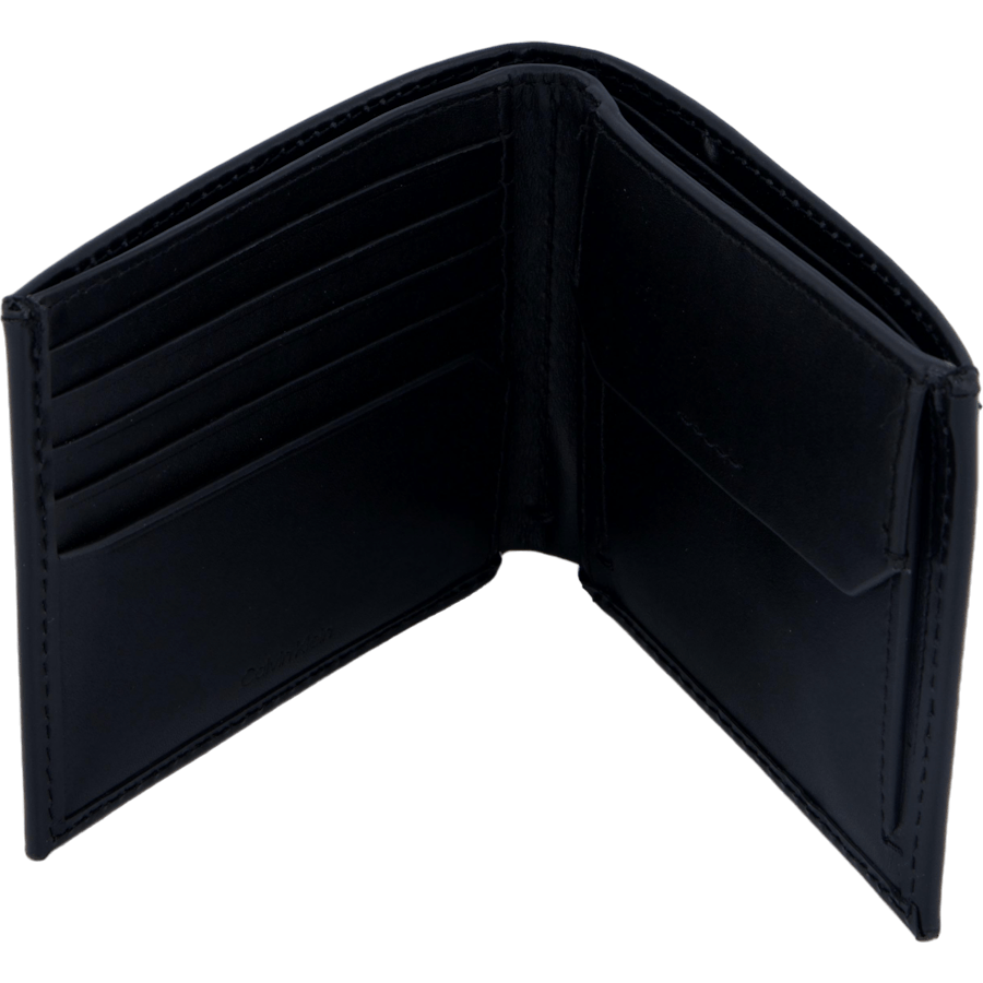 Portefeuille CK Smooth Bifold 5 cc avec pièce de monnaie Beh-ck Noir