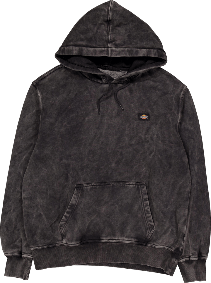 Newington Hoodie Dble Dye/acid Wash Black