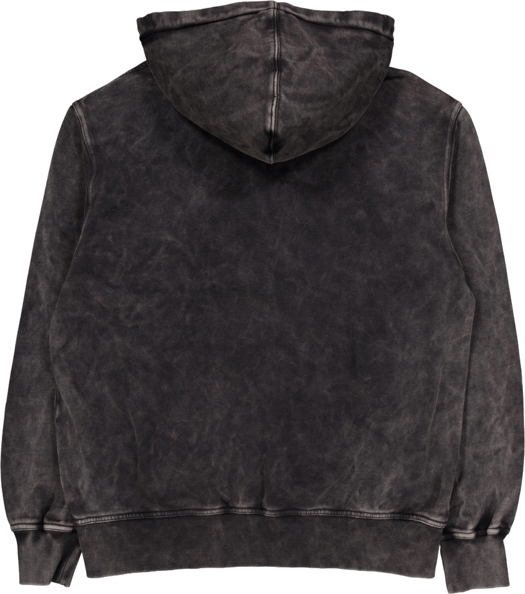Newington Hoodie Dble Dye/acid Wash Black