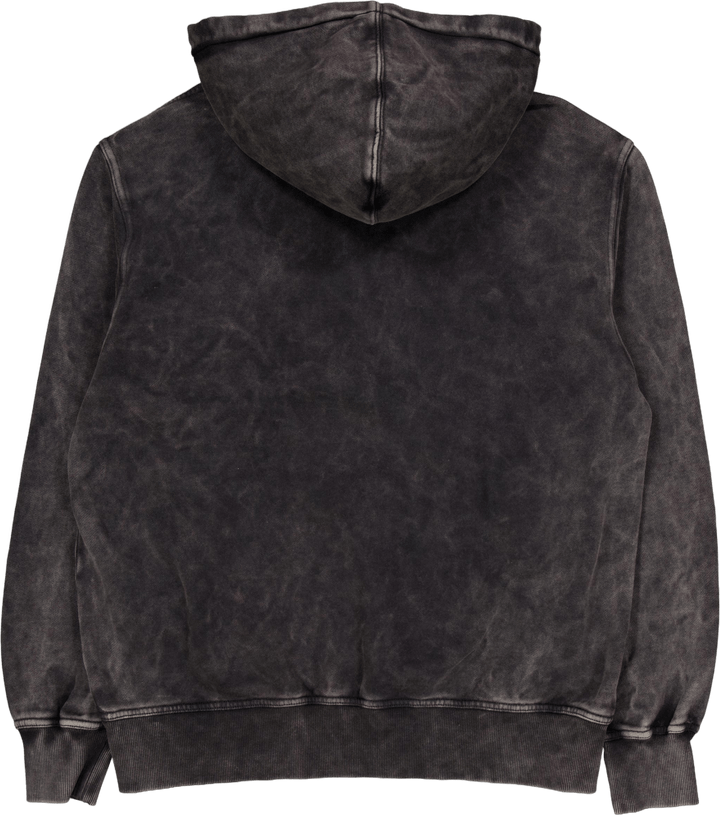 Newington Hoodie Dble Dye/acid Wash Black