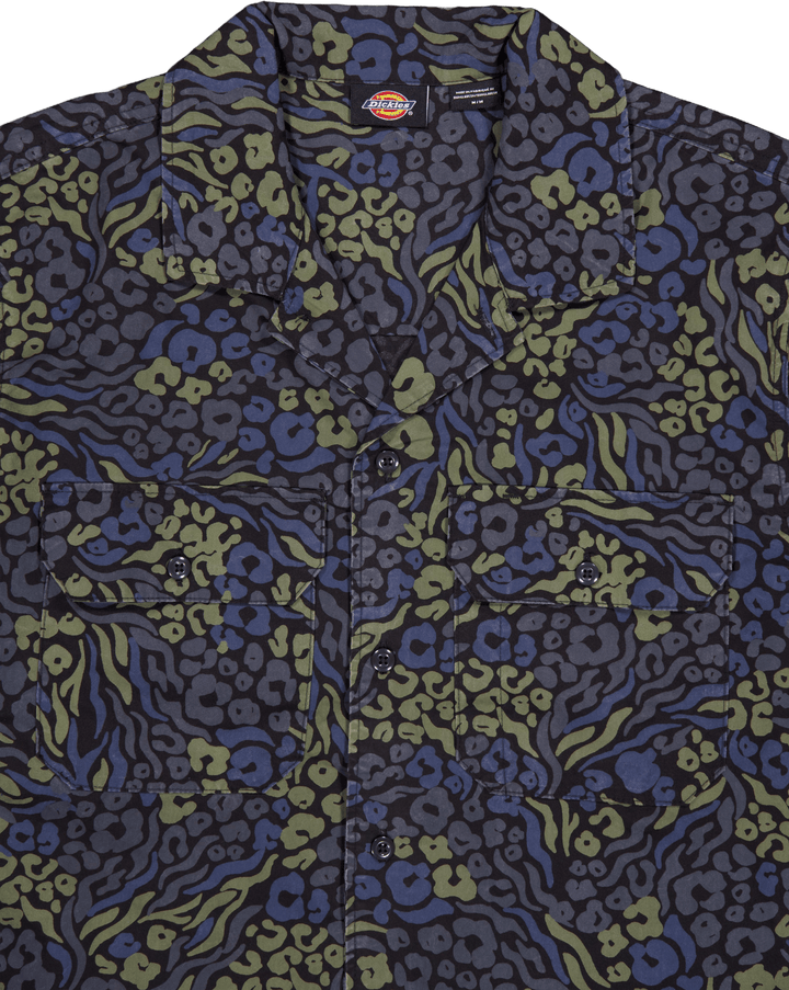 Camisa Saltville de manga curta Hrtg Pnt Cmo Bl