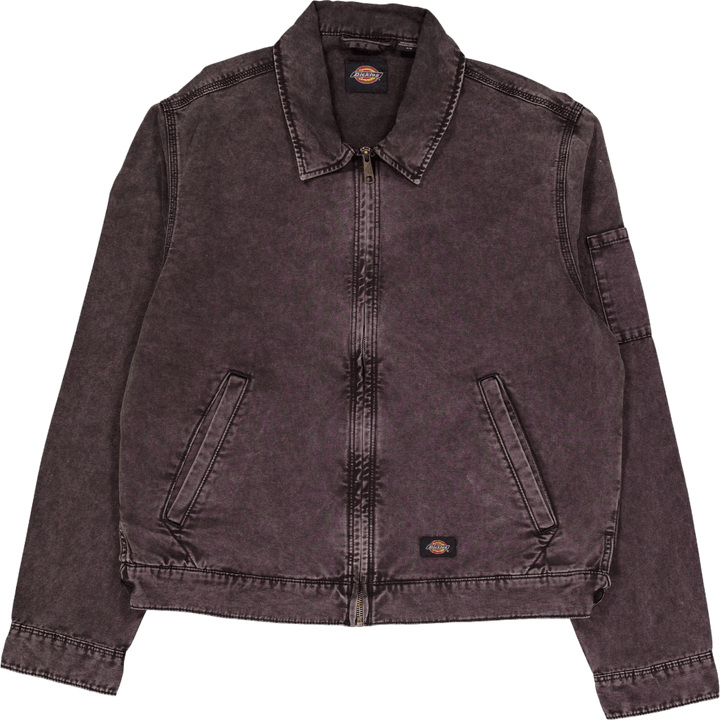 Newington Jacket Dble Dye/acid Wash Black