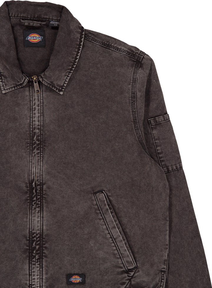 Newington Jacket Dble Dye/acid Wash Black