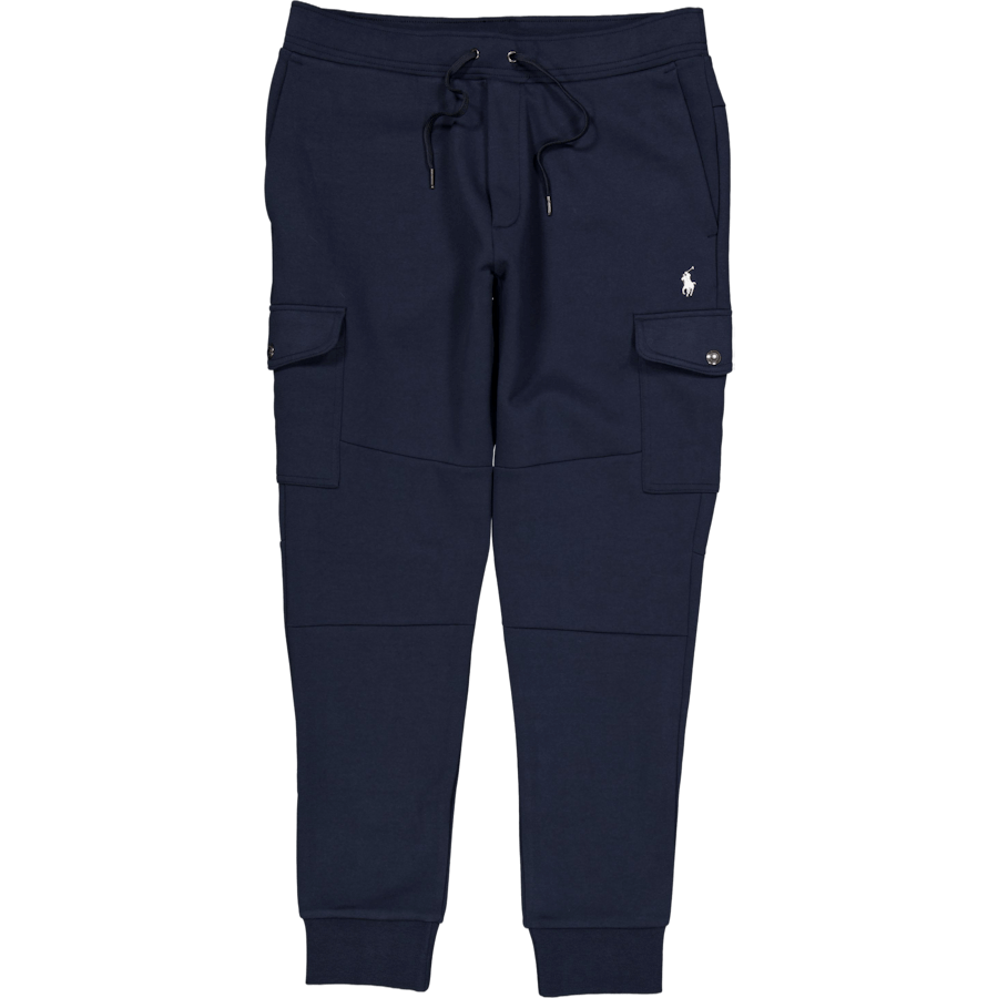 Pantalon de jogging cargo en tricot double, bleu aviateur