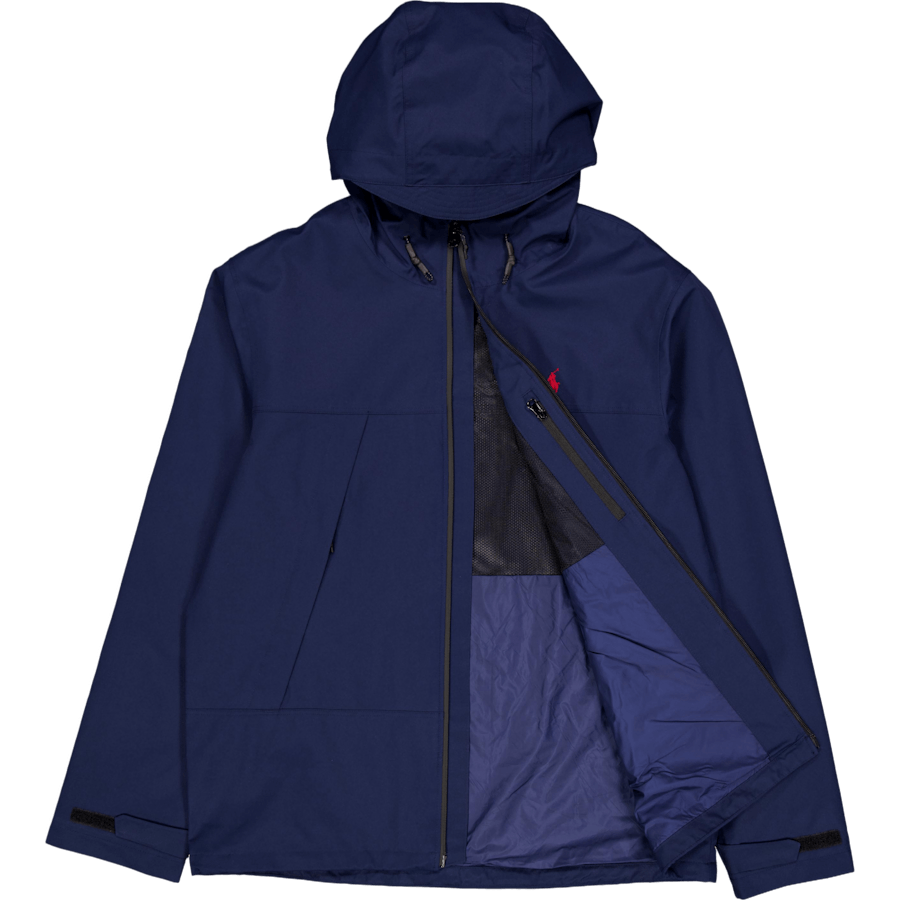 Water-Resistant Hooded Jacket Newport Navy
