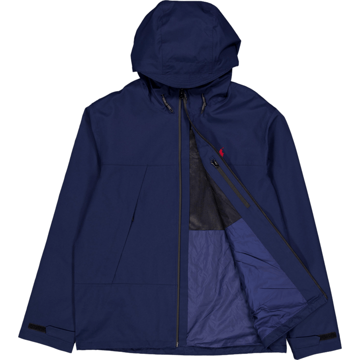 Water-Resistant Hooded Jacket Newport Navy