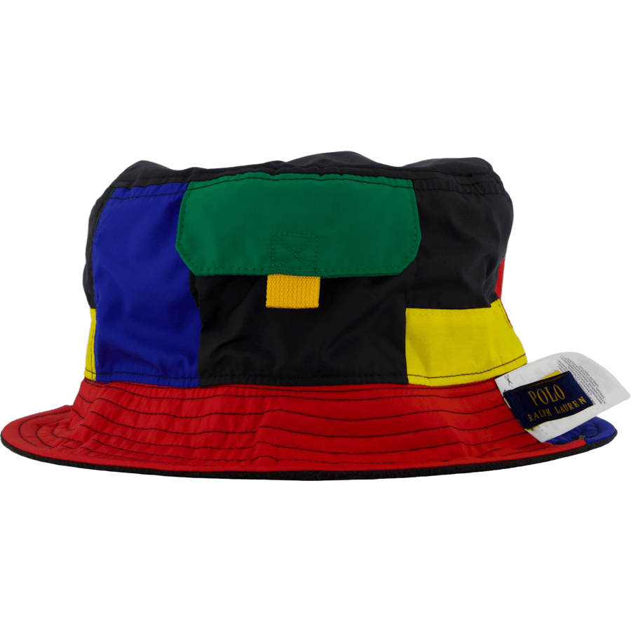 Reversible Color-Blocked Bucket Hat Sapphire Star / Polo Black