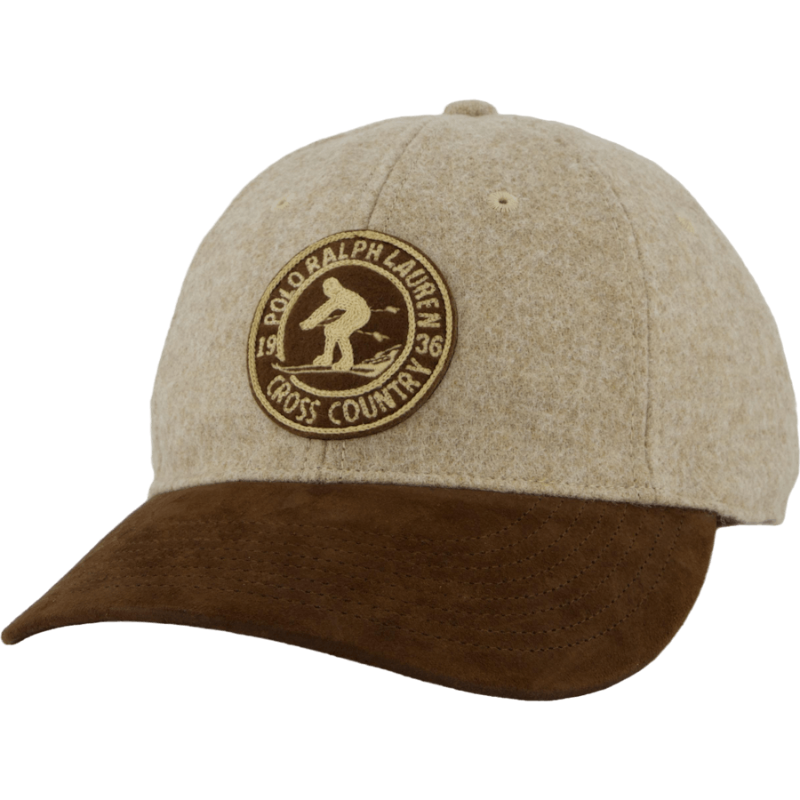 Suede-Bill Wool Twill Ball Cap Oatmeal