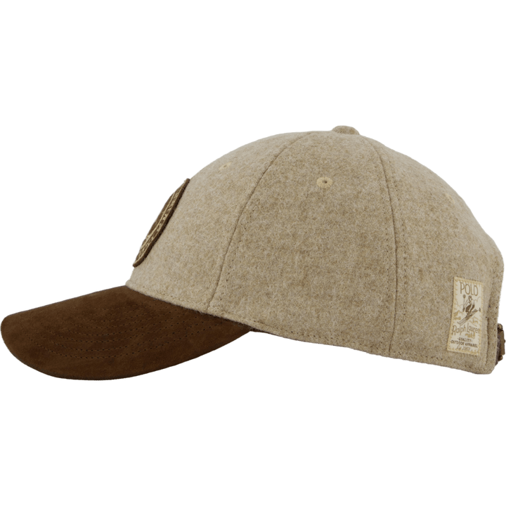 Suede-Bill Wool Twill Ball Cap Oatmeal