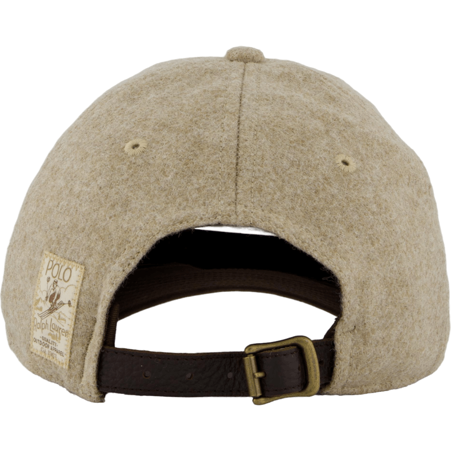 Suede-Bill Wool Twill Ball Cap Oatmeal