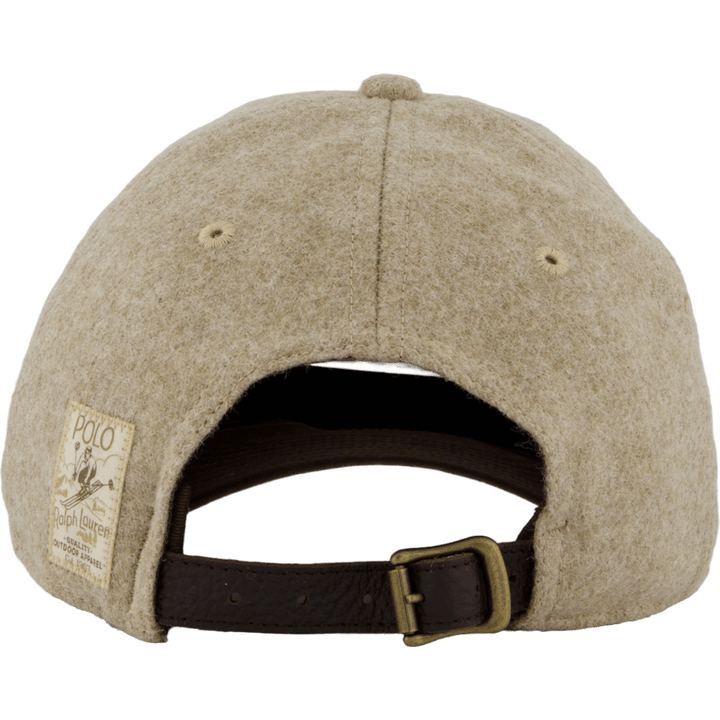 Suede-Bill Wool Twill Ball Cap Oatmeal