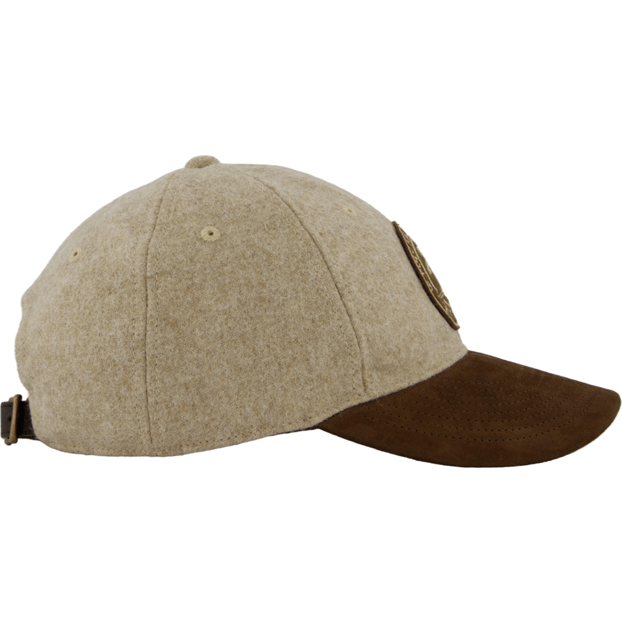 Suede-Bill Wool Twill Ball Cap Oatmeal