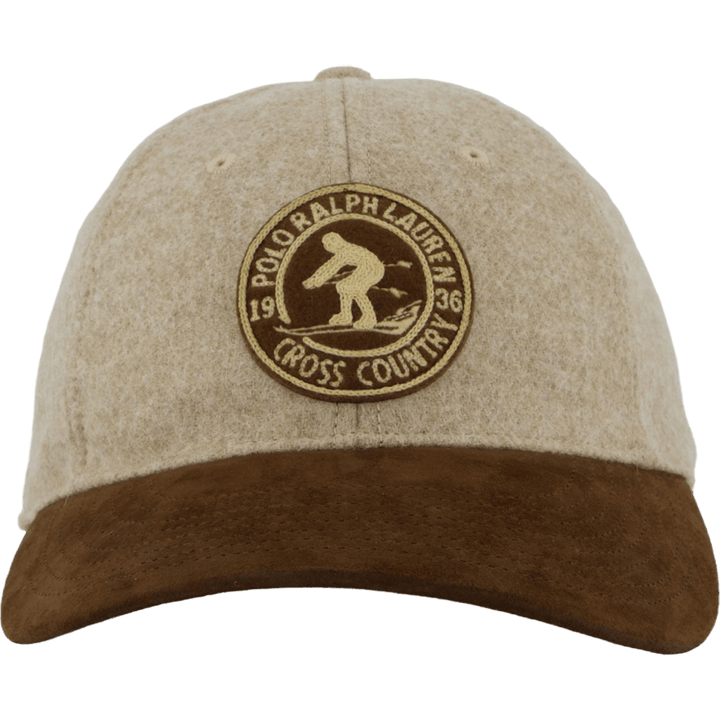 Suede-Bill Wool Twill Ball Cap Oatmeal