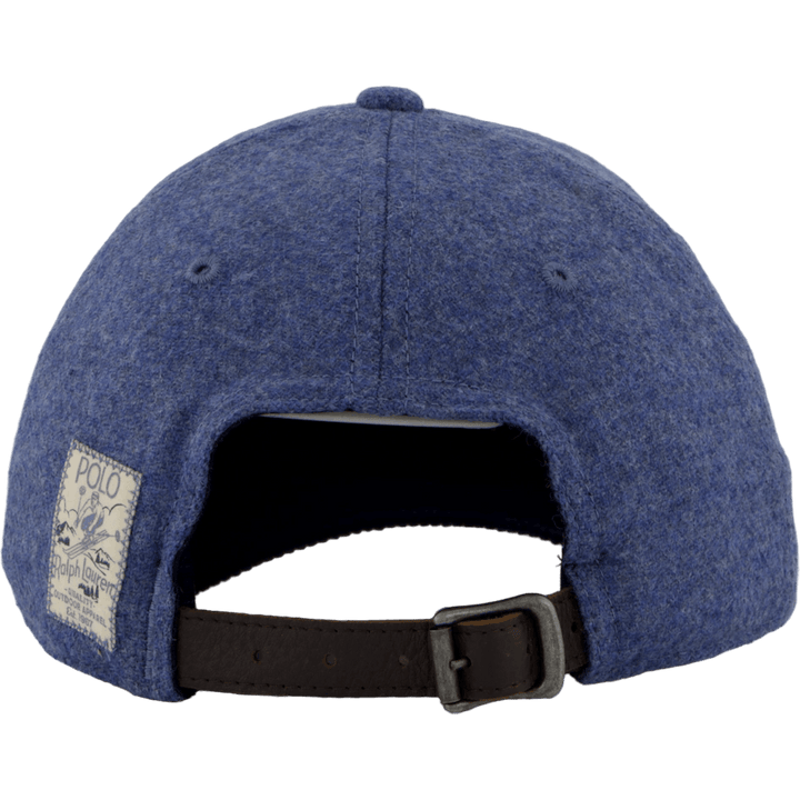 Bestickte Ballmütze aus Wolle Twill Channel Blue
