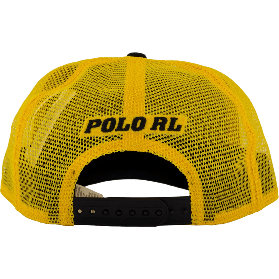 Cappello Trucker Polo Racing-Patch in Twill Nero Multi
