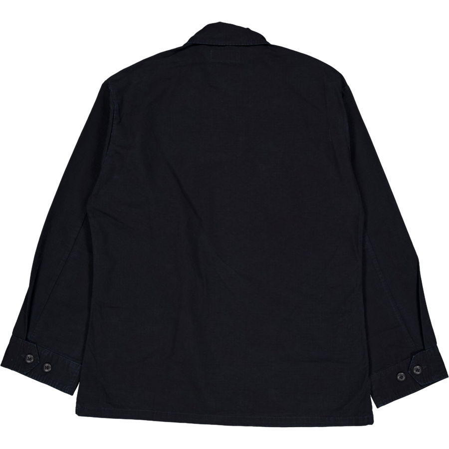 Classic Fit Ripstop Utility Shirt Polo Schwarz