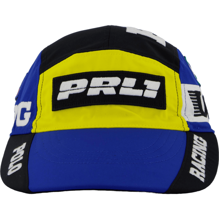 Color-Blocked Long-Bill Cap Polo Black / Sapphire Star