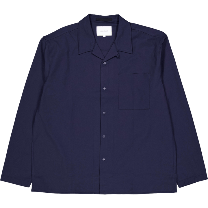 Carsten Solotex Twill Shirt Ls Dark Navy