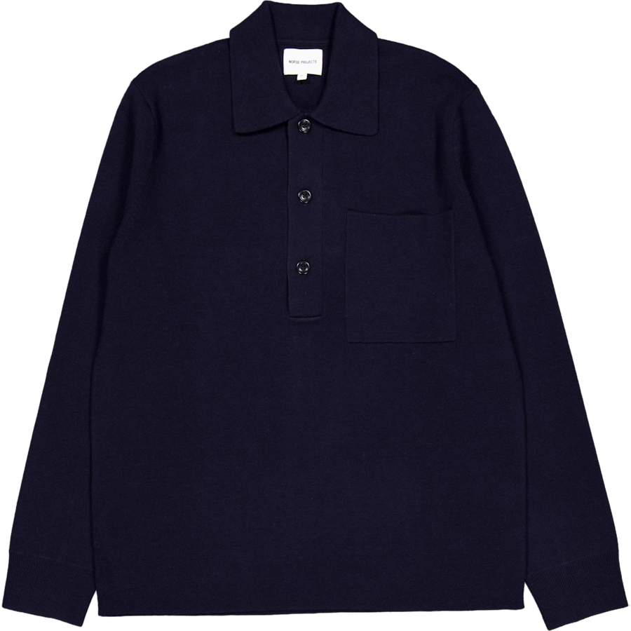 Kian Merino Cotton Milano Polo Dark Navy