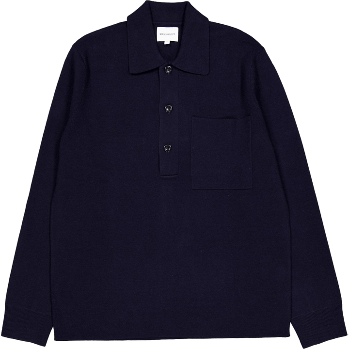 Kian Merino Cotton Milano Polo Dark Navy