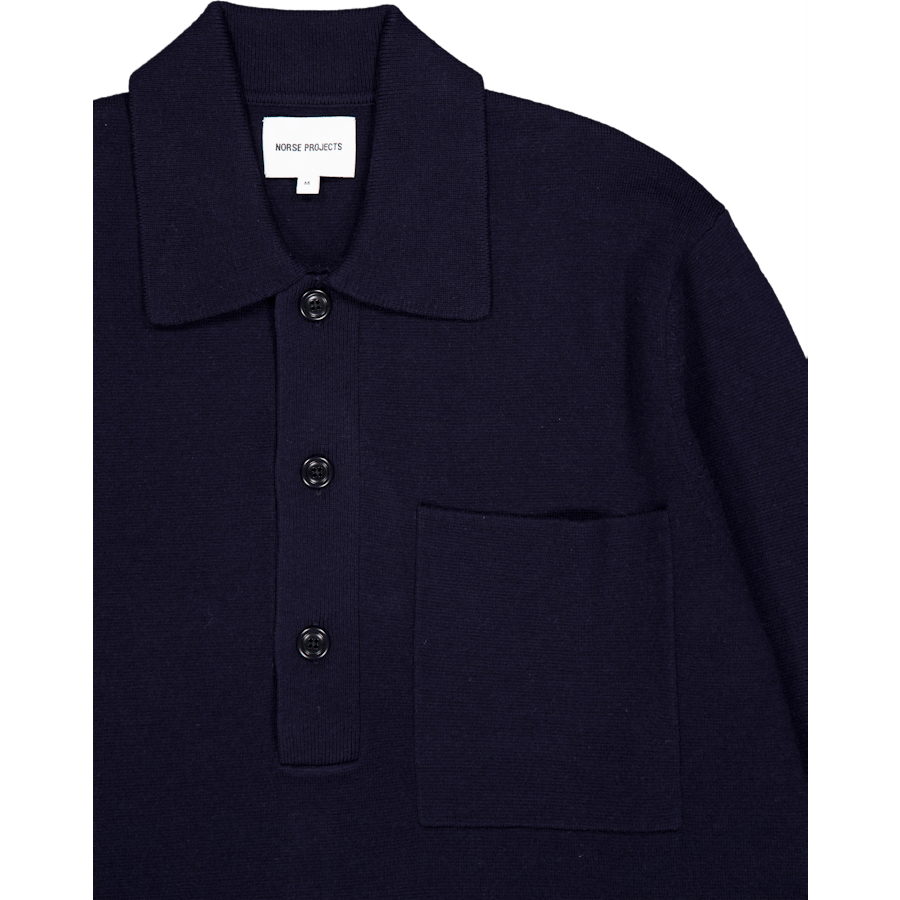 Kian Merino Cotton Milano Polo Dark Navy