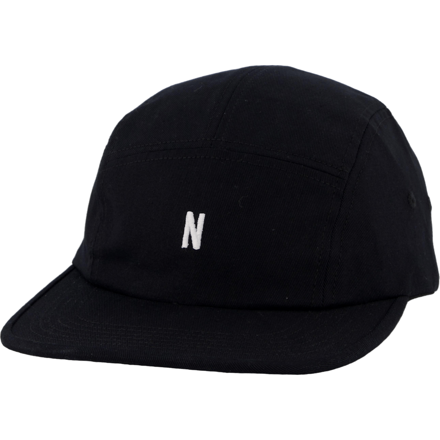 Twill 5 Panel Cap Black