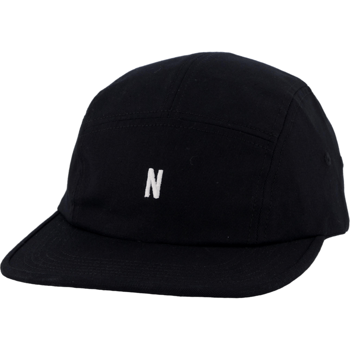 Twill 5 Panel Cap Black