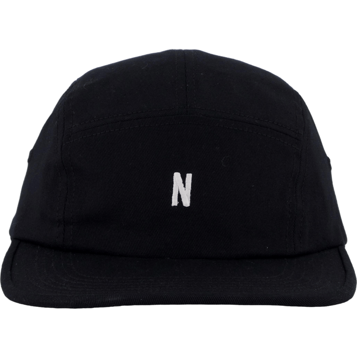 Twill 5 Panel Cap Black