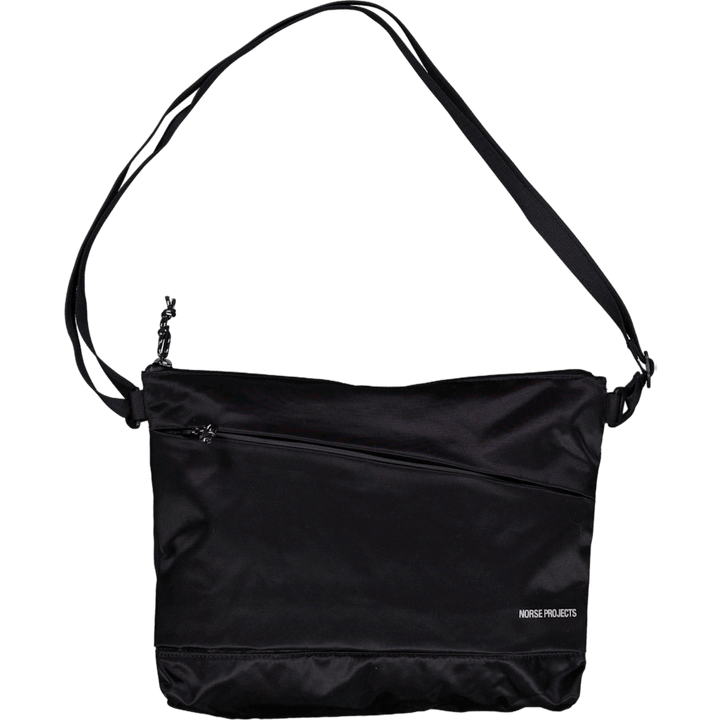 Recycled Nylon Shoulder Bag Black