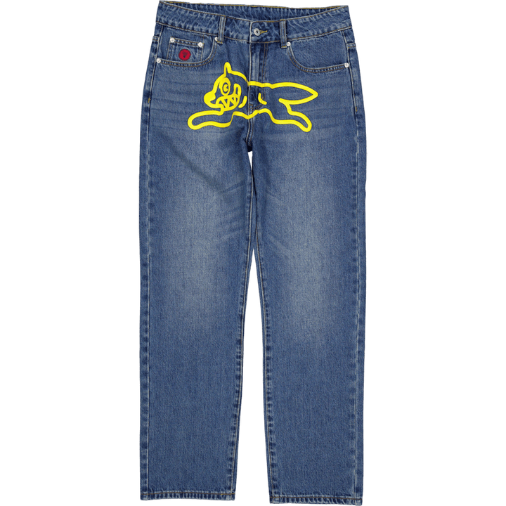 Running Dog Denim Pants Dark Blue Wash