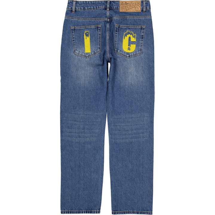 Running Dog Denim Pants Dark Blue Wash