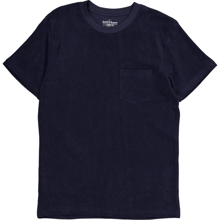 Terry T-shirt marineblauw
