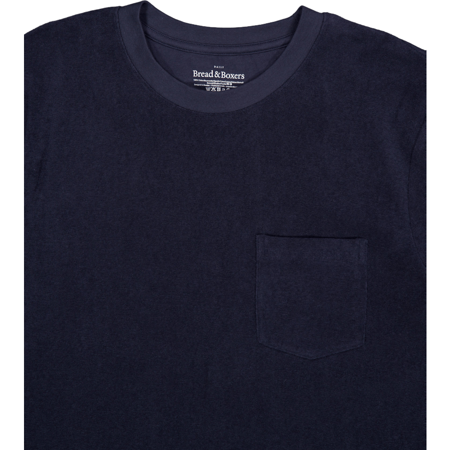 Terry T-shirt marineblauw