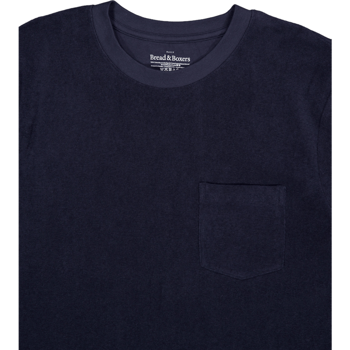 Terry T-shirt marineblauw