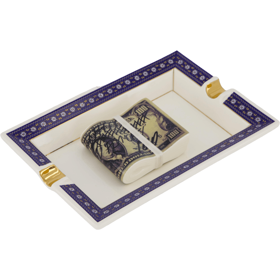 Square Incense Tray Navy