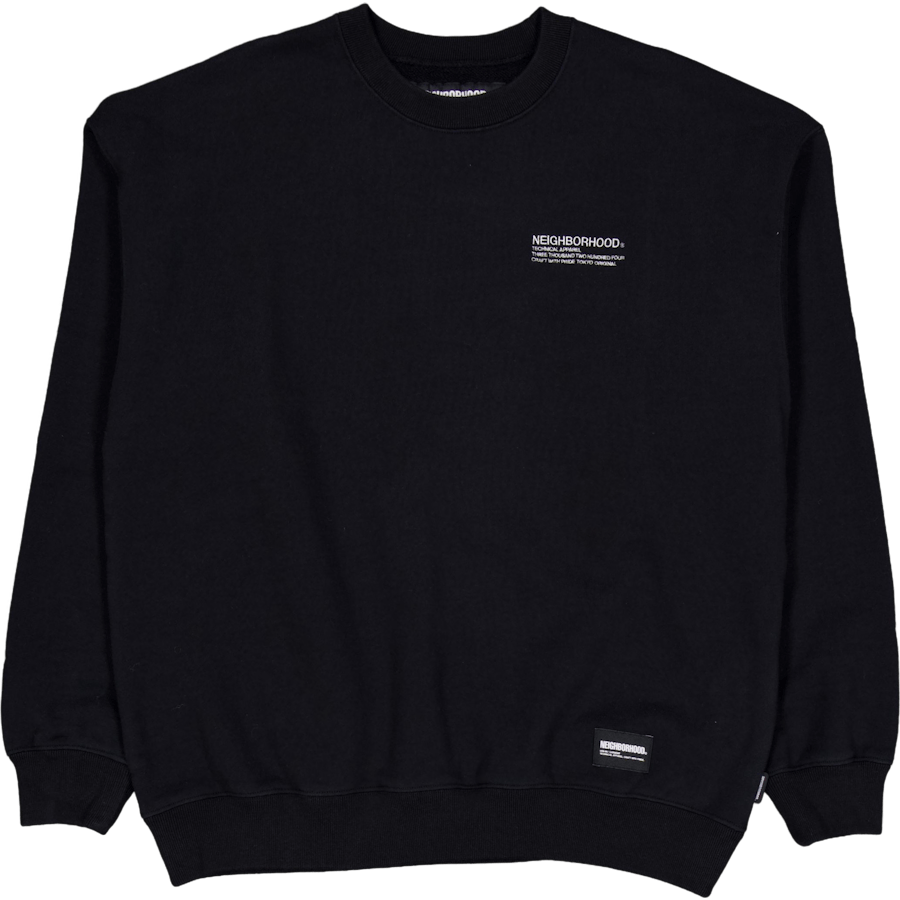 Plain Sweat Shirt Ls Black