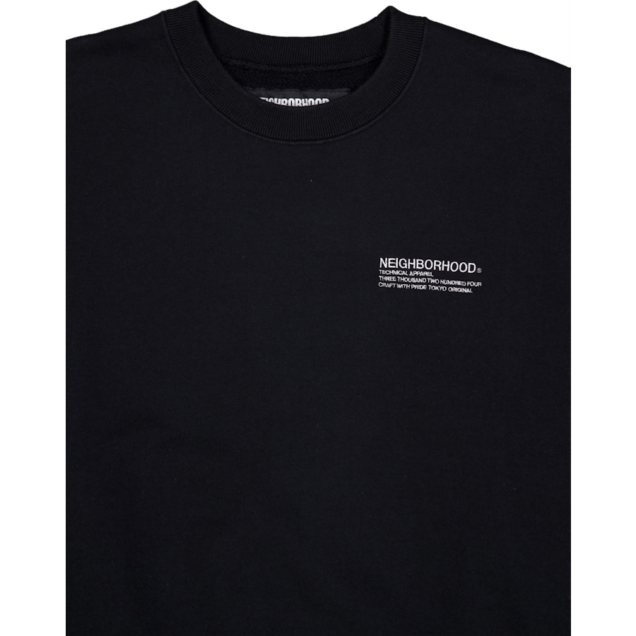Plain Sweat Shirt Ls Black
