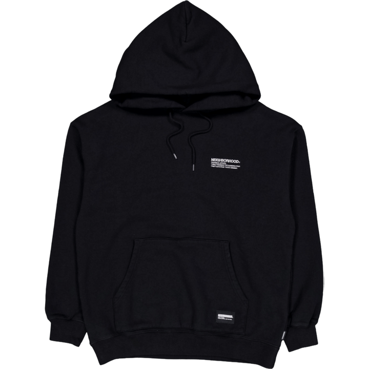 Plain Sweat Parka Ls Black