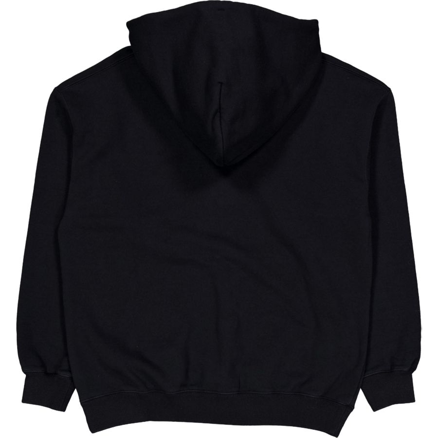 Plain Sweat Parka Ls Black