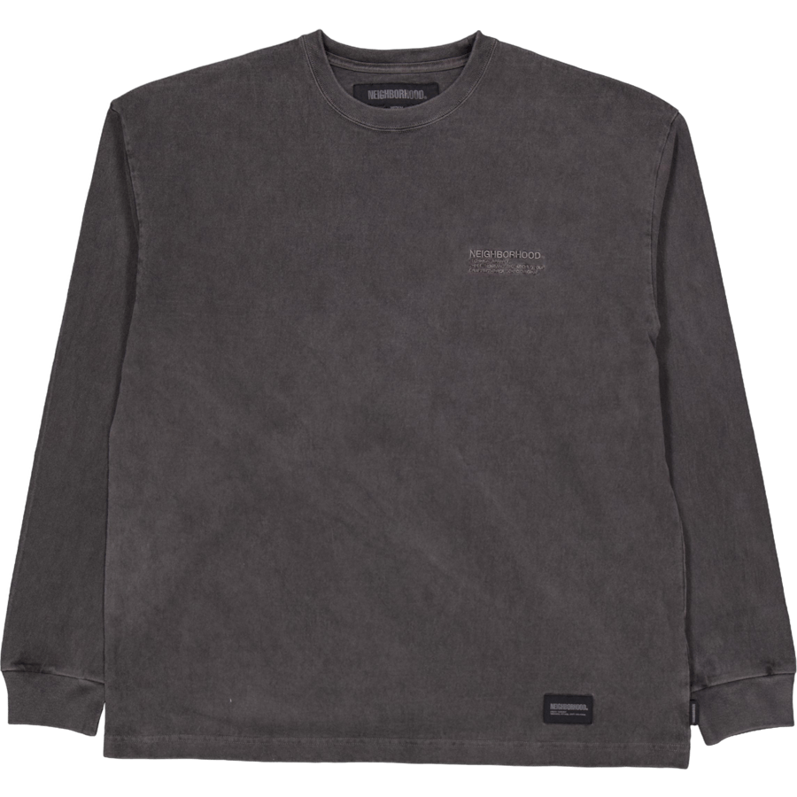 Pigment Dyed Crewneck Ls Black